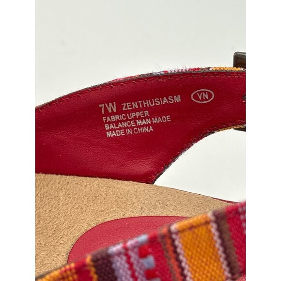 Aerosoles Womens 7W Zenthusiam Fabric Upper Cork Heel Sandals - Picture 5 of 5